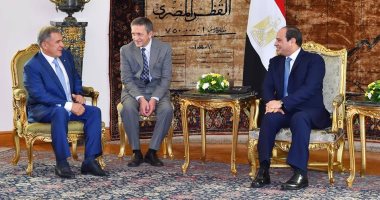 السيسى يستقبل رئيس تتارستان.. ويؤكد اهتمام مصر بتعزيز التعاون مع روسيا