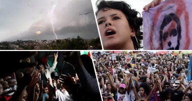 صور.. العالم هذا الصباح.. الآلاف فى البرازيل ينظمون احتجاجات رفضا لمرشح الرئاسة اليمينى بولسونارو.. صاعقة برق تضىء سماء سيدنى باللون الأبيض.. احتفالات فى الضفة بعد قرار الاحتلال تأجيل إخلاء قرية الخان الأحمر