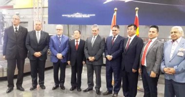  صور.. المصرية للطيران تنظم احتفالية بمناسبة وصول أول رحلة من شينجدو الصينية 