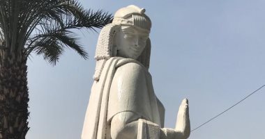 الثقافة تصلح ما أفسده الحى.. تمثال الفلاحة يعود لشكله الطبيعى من جديد.. صور