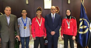 وزير الداخلية يكرم لاعبى اتحاد الشرطة الفائزين بالميدليات الأفريقية والعربية