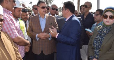 محافظ بنى سويف يتفقد مشروع الصرف الصحى بنظام المعالجة الثلاثية mbr