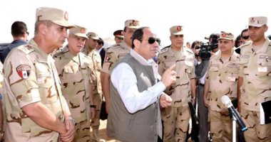 السيسى يشهد بيان الرماية الصاروخية "حماة السماء" لوحدات الدفاع الجوى..صور