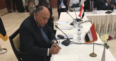 سامح شكرى: توافق مصرى سودانى لوضع الاتفاقيات الموقعة موضع التنفيذ لصالح الشعبين