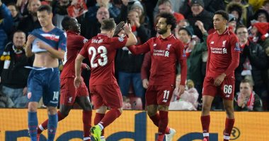 محمد صلاح يسجل فى تقدم ليفربول على النجم الأحمر 2 - 0 بالشوط الأول