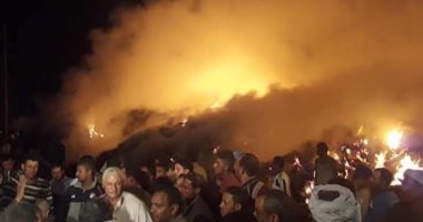 صور.. الحماية المدنية تكثف جهودها للسيطرة على حريق التل الكبير بالإسماعيلية