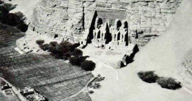 صورة نادرة من الجو لمعبد أبوسمبل عام 1928