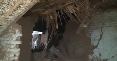 انهيار منزل مكون من طابقين شمال أسوان بدون إصابات