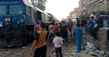 خروج قطار عن القضبان بههيا فى الشرقية وإصابة 8 أشخاص.. صور