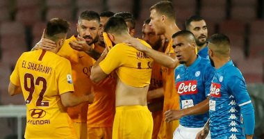 نابولى يتأخر أمام روما 0 – 1 فى الشوط الأول بالدوري الإيطالي.. فيديو