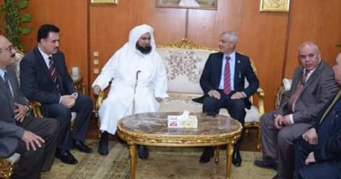 رئيس جامعة المنوفية يستقبل الحبيب على الجفرى