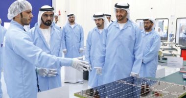 محمد بن راشد يحتفل بانطلاق القمر الصناعى "خليفة سات"
