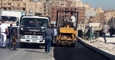 المرور: حواجز حديدية بمحيط اﻹغلاق الجزئى لكوبرى غمرة لمنع الزحام  