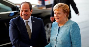 بدء مباحثات السيسي وأنجيلا ميركل فى مقر المستشارية الألمانية