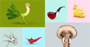 سمك لبن تمر هندى .. مؤسسة فرنسية تدمج الطعام بالحيوانات × 20 صورة خادعة