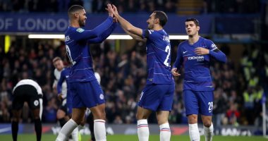 تشيلسي يتقدم على ديربى كاونتى 3 - 2 فى شوط أول مثير بكأس الرابطة.. فيديو