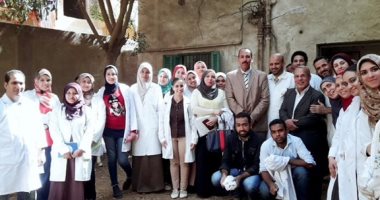 جامعة بنها تنظم قافلة بيطرية لقرية "الحصة" بطوخ