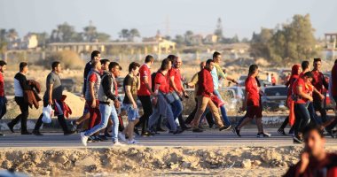 استمرار توافد الجماهير على ستاد برج العرب قبل ساعات من بدء المباراة
