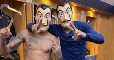 على طريقة La Casa de Papel.. شاهد احتفال نيمار ومبابى بالهالووين