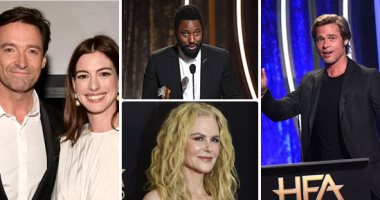 هيو جاكمان ونيكول كيدمان نجوم حفل توزيع جوائز هوليوود للأفلام 