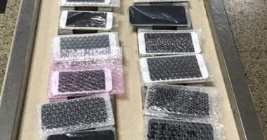 جمارك مطار أسيوط الدولى تحبط تهريب 8 هواتف محمول و250 عبوة أدوية بشرية