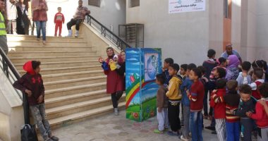 صور.. مكتبة مصر الجديدة تشارك فى حملة توعية بالأسمرات عن حماية شبكات الصرف