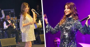 أناقة وأنوثة حتى فى الحمل.. إطلالة نانسى عجرم تخطف الأنظار بالكعب والسواريه