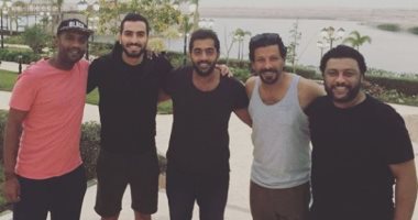 شاهد.. إياد نصار وأحمد فلوكس ومحمد الشرنوبى ومحمد جمعة فى كواليس فيلم الممر