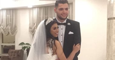 صور.. "دولا" الأهلى يحتفل بزفافه على نجمة الطائرة مايا ممدوح