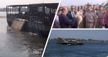 صور.. 4 مشاهد تلخص حادث الخذندارية.. كسر باب المعدية وسقوط الركاب فى النيل بسوهاج.. والأهالى ينتشلون 4 أشخاص قبل الغرق.. والمحافظ يشكل لجنة لفحص سلامة العبارات.. و"الصحة" تدفع بـ 4 سيارات إسعاف وتؤكد: لا وفيات