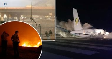 صور.. العالم هذا الصباح.. الجيش الأمريكى ينتشر على الحدود مع المكسيك لمواجهة قافلة المهاجرين.. حرائق الغابات فى كاليفورنيا تتحول إلى كتل عملاقة من اللهب.. انزلاق طائرة ركاب فى مطار شيدى جاغان الدولى بغيانا