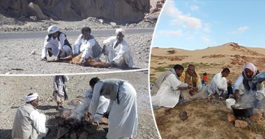 صور.. "الكرامة" قربان لله من أهالى حلايب وشلاتين لدرء الشرور والبلاء وجلب البركة بذبح الذبائح.. أدم سعد الله: تذبح عند حفر بئر جديد أو الرزق بمولود أو النجاة من حادث.. ويؤكد: كل يذبح حسب حالته الاقتصادية