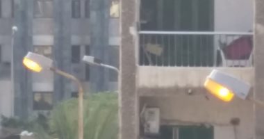 قارئة ترصد إضاءة أعمدة الإنارة نهارا بالإسكندرية