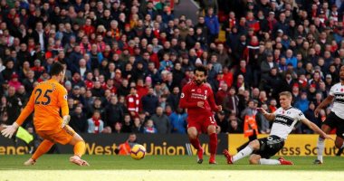 محمد صلاح يسجل فى تفوق ليفربول ضد فولهام 1 - 0 بالشوط الأول.. فيديو