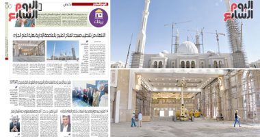 الانتهاء من تشطيب مسجد الفتاح العليم بالعاصمة الإدارية نهاية العام الجارى.. نسبة التنفيذ تخطت الـ%80.. المقاولون العرب: المسجد يتسع لـ17 ألف مصلٍ.. وطول المئذنة 92 مترا.. و1000 عامل وفنى يعملون على مدار الساعة