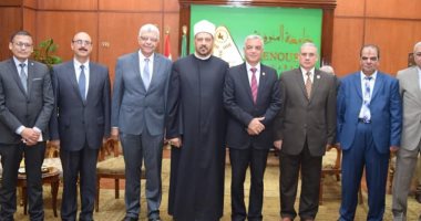 رئيس جامعة المنوفية يستقبل المستشار الأكاديمى لمفتى الديار المصرية