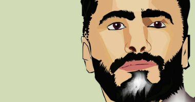 قارئ يرسم مشاهير بأسلوب "فيكتور آرت" أبرزهم تامر حسنى
