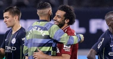 محمد صلاح يعادل رياض محرز على قمة هدافى العرب فى الدوري الانجليزي.. فيديو