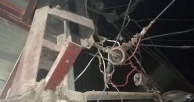 مناشدة بتغطية أسلاك عارية لعمود إنارة بقرية سنهور المدينة فى كفر الشيخ