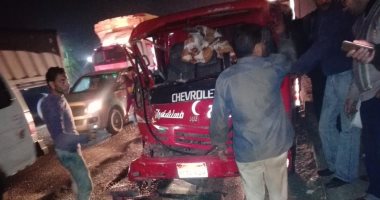 صور.. فريق الكرة الطائرة بنادى حدائق الأهرام يتعرض لحادث بعد مباراة دمنهور