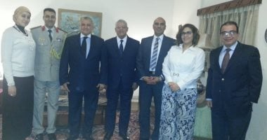 السفارة المصرية بنيودلهى تستقبل وفد الدستورية العليا المشارك بمؤتمر رؤساء المحاكم العليا
