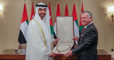  صور .. تعرف على تفاصيل زيارة محمد بن زايد للملك عبد الله فى الأردن