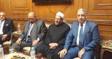 صور.. المفتى ومدير أمن الغربية فى ضيافة نادى القضاة للاحتفال بالمولد النبوى