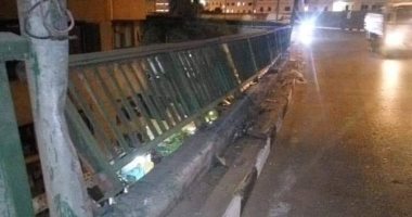 قارئ يطالب بإصلاح ميول فى سور كوبرى بالقرب من مترو جامعة القاهرة