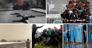 صور.. العالم هذا الصباح.. أوضاع مأساوية لآلاف المهاجرين على حدود المكسيك بعد فشلهم فى الوصول لأمريكا.. سيارة تدهس حشدا من المتظاهرين فى هايتى والأهالى يضرمون النار بها.. وعاصفة ضبابية تضرب استراليا