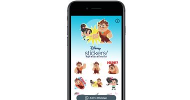 واتس آب تتعاون مع ديزنى لتوفير  "ستيكرز" فيلم "Ralph Breaks the Internet"