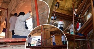 الآثار تنتهى من ترميم الصالة الخارجية وقدس الأقداس فى معبد الأبت بالأقصر