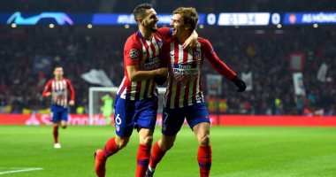 أتلتيكو مدريد يتفوق على موناكو بثنائية فى الشوط الأول بدورى أبطال أوروبا