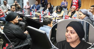 زوجة الشهيد ساطع النعمانى فى ندوة "اليوم السابع": "اتكسر ضهرى وضهر ابنى".. شيرين العزازى: "زوجى ترك درسا فى التضحية والصبر على الابتلاء".. ونجل الشهيد: بابا بطل وفخور به أمام زملائى.. وأتمنى لقاء محمد صلاح