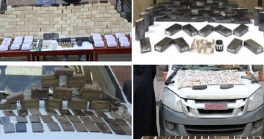 صور.. الداخلية تفكك 60 بؤرة إجرامية.. مداهمة أوكار المخدرات والسلاح وضبط 5 ورش بها 1227 قطعة.. التحفظ على نصف طن بانجو و14 كيلو هيروين وضبط 17 تشكيلا عصابيا.. وخبير أمنى: تستخدم فى تمويل الإرهاب